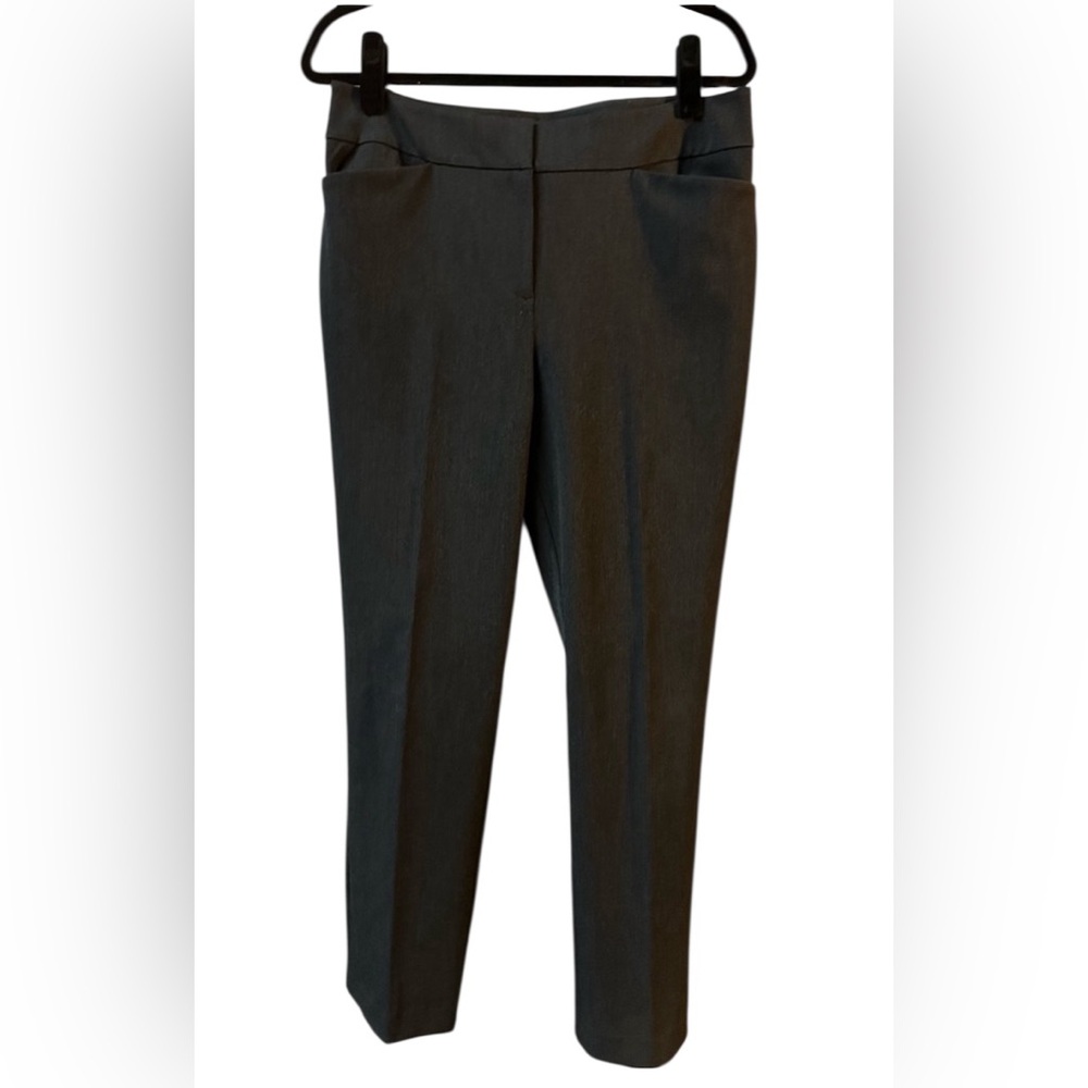 Ann Taylor Factory Signature Flat Front  Dress Pants Gray Sz 8